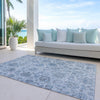 Piper Looms Chantille Damask ACN1833 Blue Machine Washable Area Rug Outdoor Lifestyle Image Feature