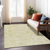 Piper Looms Chantille Damask ACN1833 Gold Machine Washable Area Rug Lifestyle Image Feature