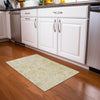 Piper Looms Chantille Damask ACN1833 Gold Machine Washable Area Rug Scatter Lifestyle Image Feature