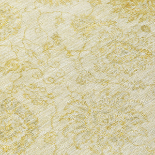 Piper Looms Chantille Damask ACN1833 Gold Machine Washable Area Rug Swatch Image