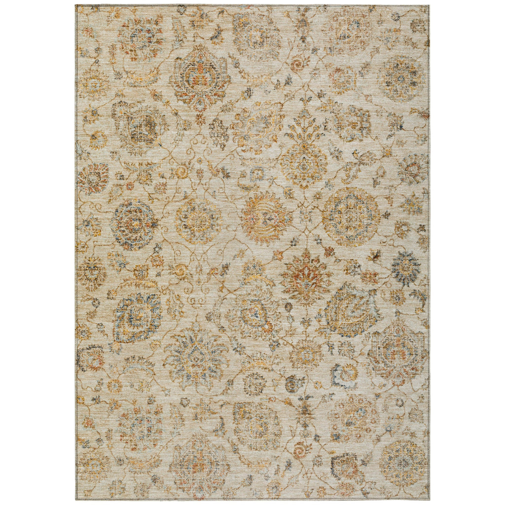 Piper Looms Chantille Damask ACN1833 Linen Machine Washable Area Rug main image