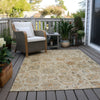 Piper Looms Chantille Damask ACN1833 Linen Machine Washable Area Rug Outdoor Lifestyle Image Feature