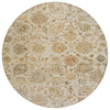 Piper Looms Chantille Damask ACN1833 Linen Machine Washable Area Rug Round Main Image