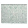 Piper Looms Chantille Damask ACN1833 Turquoise Machine Washable Area Rug Scatter Main Image