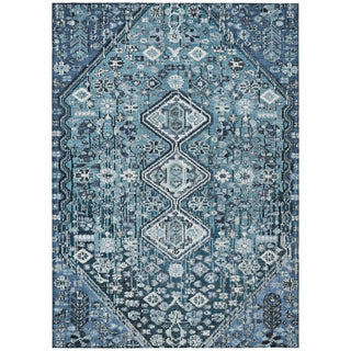 Piper Looms Chantille Aztec ACN1834 Blue Machine Washable Area Rug main image