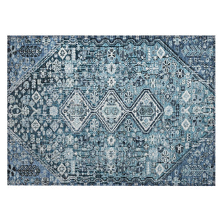 Piper Looms Chantille Aztec ACN1834 Blue Machine Washable Area Rug Scatter Main Image