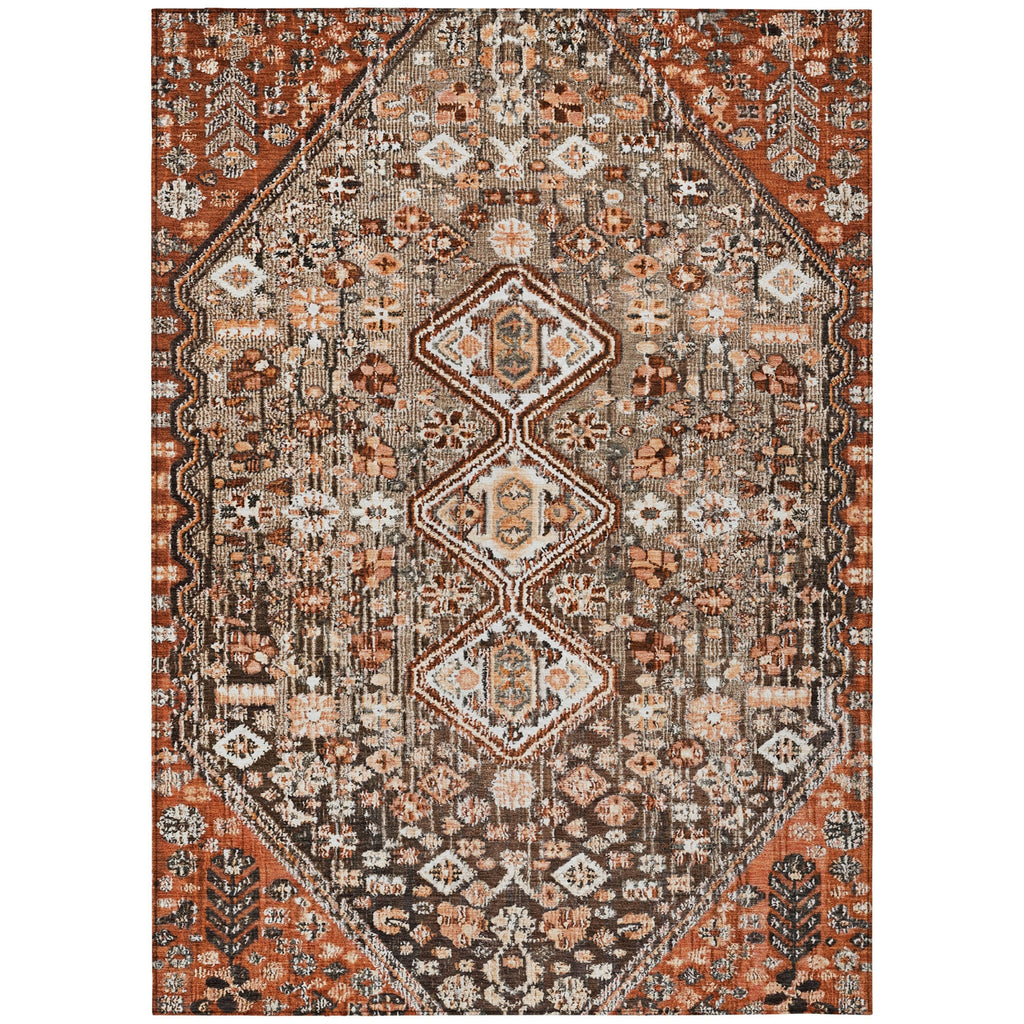 Piper Looms Chantille Aztec ACN1834 Fudge Machine Washable Area Rug main image