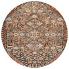 Piper Looms Chantille Aztec ACN1834 Fudge Machine Washable Area Rug Round Main Image