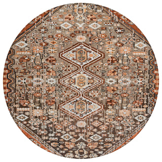 Piper Looms Chantille Aztec ACN1834 Fudge Machine Washable Area Rug Round Main Image