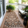 Piper Looms Chantille Aztec ACN1834 Fudge Machine Washable Area Rug Runner Outdoor Lifestyle Image Feature