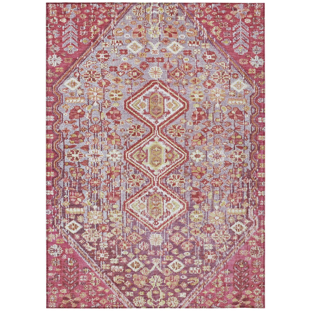 Piper Looms Chantille Aztec ACN1834 Merlot Machine Washable Area Rug main image