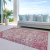 Piper Looms Chantille Aztec ACN1834 Merlot Machine Washable Area Rug Outdoor Lifestyle Image Feature