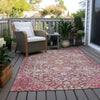 Piper Looms Chantille Aztec ACN1834 Merlot Machine Washable Area Rug Outdoor Lifestyle Image Feature