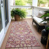 Piper Looms Chantille Aztec ACN1834 Merlot Machine Washable Area Rug Runner Outdoor Lifestyle Image Feature