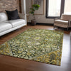 Piper Looms Chantille Aztec ACN1834 Olive Machine Washable Area Rug Lifestyle Image Feature