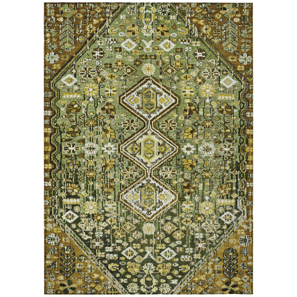Piper Looms Chantille Aztec ACN1834 Olive Machine Washable Area Rug main image