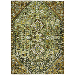 Piper Looms Chantille Aztec ACN1834 Olive Machine Washable Area Rug main image