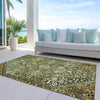 Piper Looms Chantille Aztec ACN1834 Olive Machine Washable Area Rug Outdoor Lifestyle Image Feature