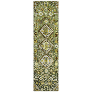Piper Looms Chantille Aztec ACN1834 Olive Machine Washable Area Rug Runner Main Image