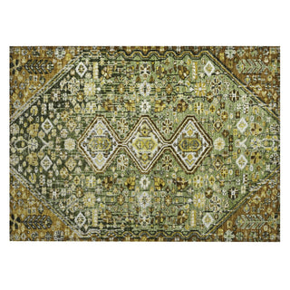 Piper Looms Chantille Aztec ACN1834 Olive Machine Washable Area Rug Scatter Main Image