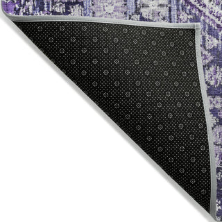 Piper Looms Chantille Aztec ACN1834 Purple Machine Washable Area Rug Backing Image