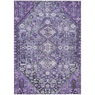Piper Looms Chantille Aztec ACN1834 Purple Machine Washable Area Rug main image