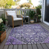 Piper Looms Chantille Aztec ACN1834 Purple Machine Washable Area Rug Outdoor Lifestyle Image Feature