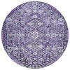 Piper Looms Chantille Aztec ACN1834 Purple Machine Washable Area Rug Round Main Image