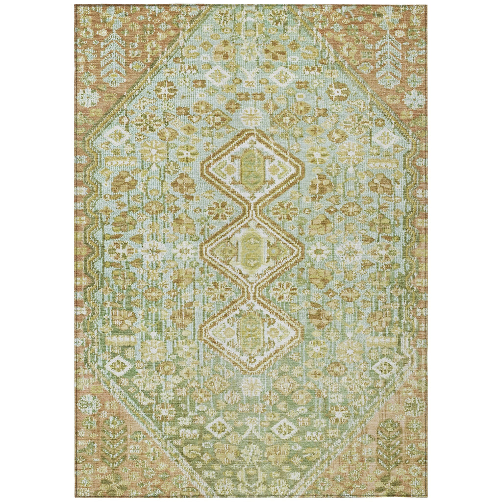 Piper Looms Chantille Aztec ACN1834 Sage Machine Washable Area Rug main image
