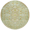 Piper Looms Chantille Aztec ACN1834 Sage Machine Washable Area Rug Round Main Image