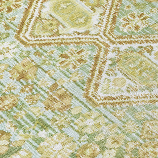 Piper Looms Chantille Aztec ACN1834 Sage Machine Washable Area Rug Swatch Image