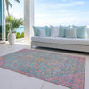 Piper Looms Chantille Aztec ACN1834 Sky Machine Washable Area Rug Outdoor Lifestyle Image Feature