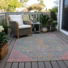Piper Looms Chantille Aztec ACN1834 Sky Machine Washable Area Rug Outdoor Lifestyle Image Feature