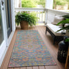 Piper Looms Chantille Aztec ACN1834 Sky Machine Washable Area Rug Runner Outdoor Lifestyle Image Feature