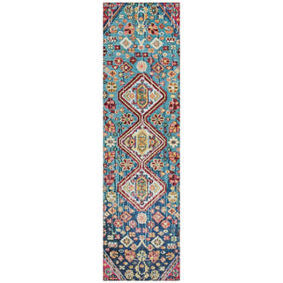 Piper Looms Chantille Aztec ACN1834 Teal Machine Washable Area Rug Runner Main Image