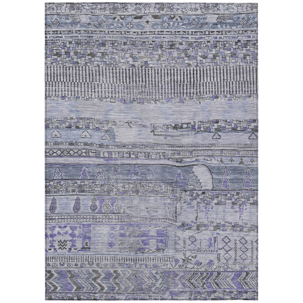 Piper Looms Chantille Stripes ACN1835 Blue Machine Washable Area Rug main image