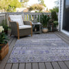 Piper Looms Chantille Stripes ACN1835 Blue Machine Washable Area Rug Outdoor Lifestyle Image Feature