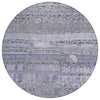 Piper Looms Chantille Stripes ACN1835 Blue Machine Washable Area Rug Round Main Image