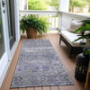 Piper Looms Chantille Stripes ACN1835 Blue Machine Washable Area Rug Runner Outdoor Lifestyle Image Feature