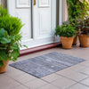 Piper Looms Chantille Stripes ACN1835 Blue Machine Washable Area Rug Scatter Outdoor Lifestyle Image Feature