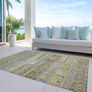 Piper Looms Chantille Stripes ACN1835 Brown Machine Washable Area Rug Outdoor Lifestyle Image Feature