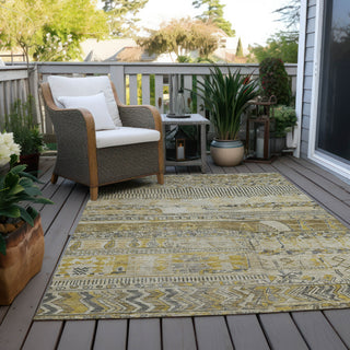 Piper Looms Chantille Stripes ACN1835 Brown Machine Washable Area Rug Outdoor Lifestyle Image Feature