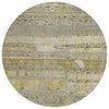 Piper Looms Chantille Stripes ACN1835 Brown Machine Washable Area Rug Round Main Image