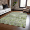 Piper Looms Chantille Stripes ACN1835 Olive Machine Washable Area Rug Lifestyle Image Feature