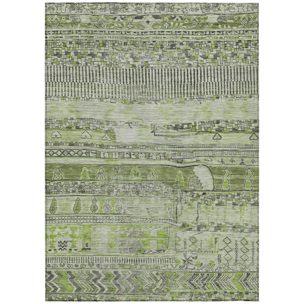 Piper Looms Chantille Stripes ACN1835 Olive Machine Washable Area Rug main image