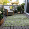Piper Looms Chantille Stripes ACN1835 Olive Machine Washable Area Rug Outdoor Lifestyle Image Feature