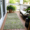 Piper Looms Chantille Stripes ACN1835 Olive Machine Washable Area Rug Runner Outdoor Lifestyle Image Feature