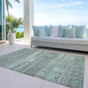 Piper Looms Chantille Stripes ACN1835 Sage Machine Washable Area Rug Outdoor Lifestyle Image Feature