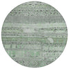 Piper Looms Chantille Stripes ACN1835 Sage Machine Washable Area Rug Round Main Image