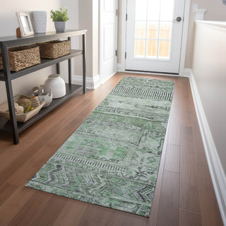 Piper Looms Chantille Stripes ACN1835 Sage Machine Washable Area Rug Runner Lifestyle Image Feature